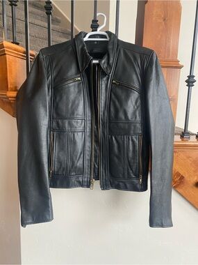 Steinmark Black Leather Moto Jacket